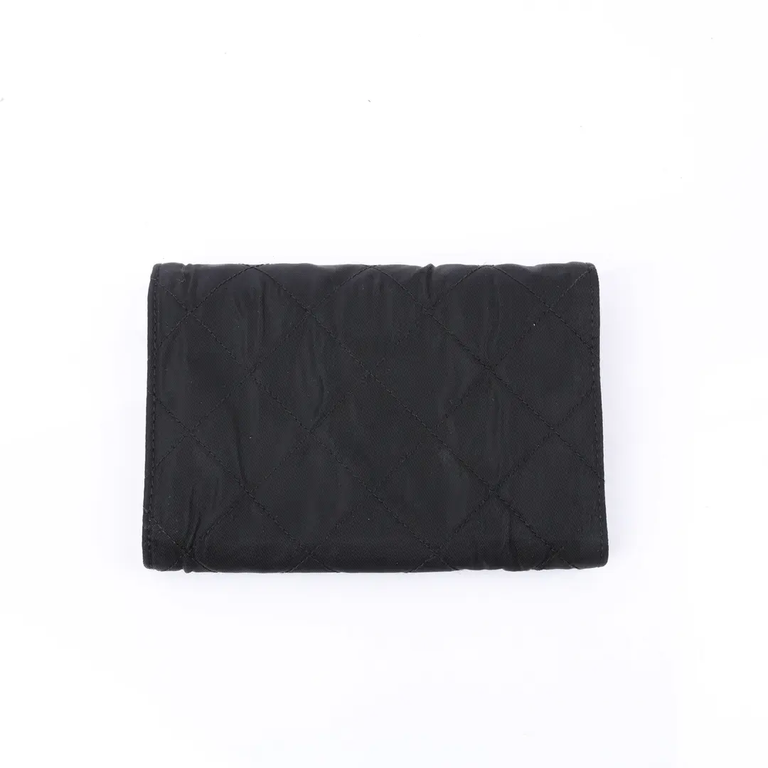 Prada Tessuto Impuntu Black Nylon Wallet