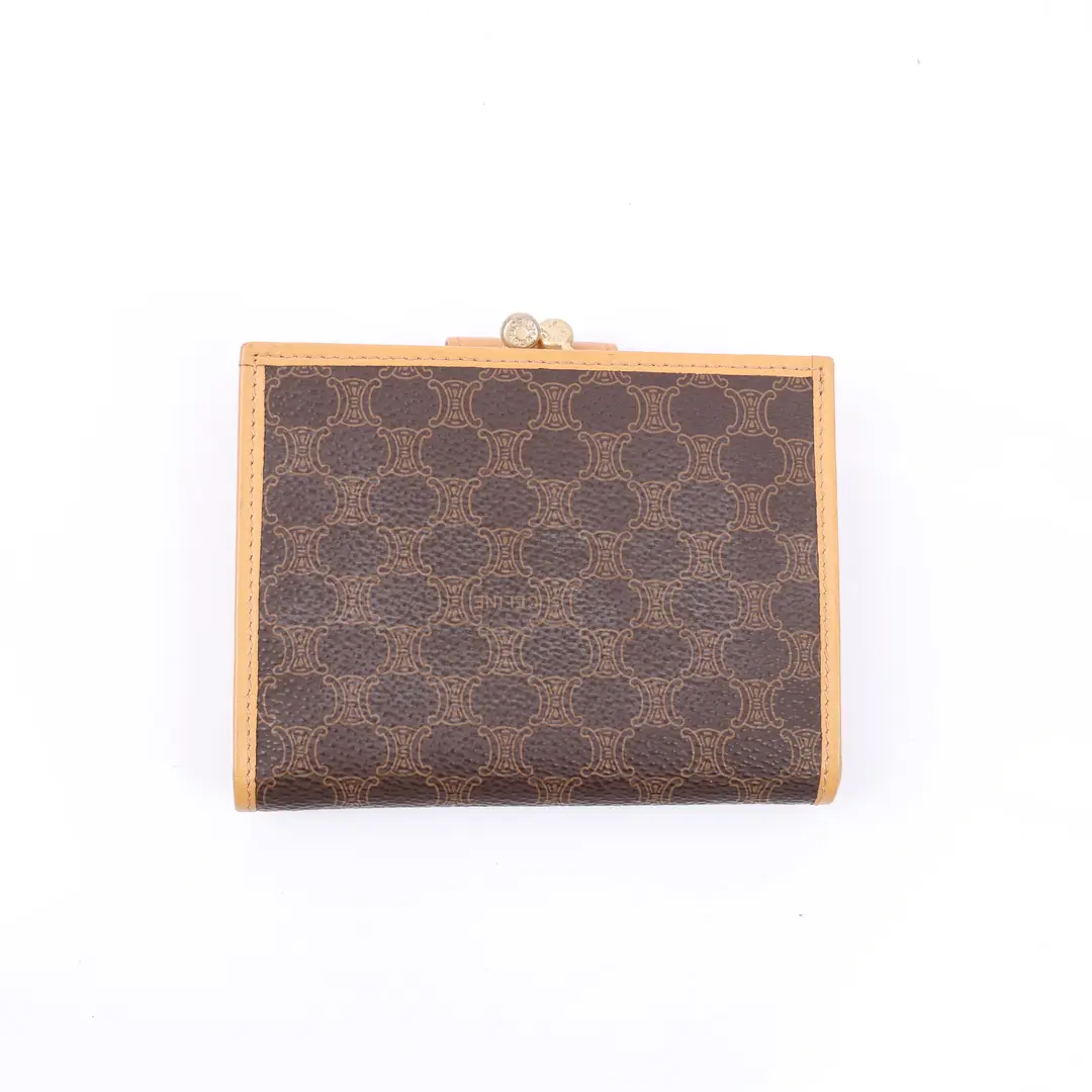 Celine Macadam Brown Canvas Wallet
