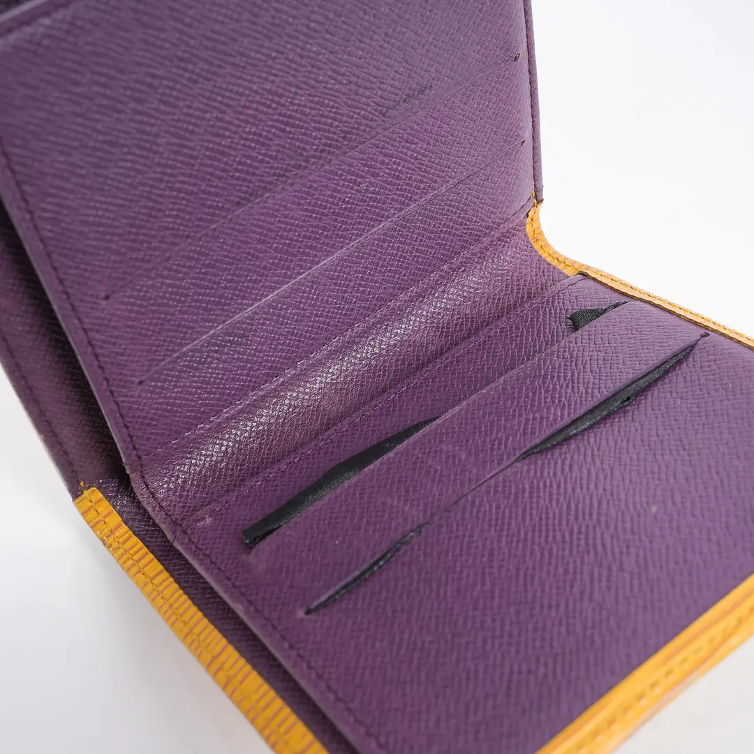 Louis Vuitton Portefeuille Elise Yellow Epi Leather Wallet