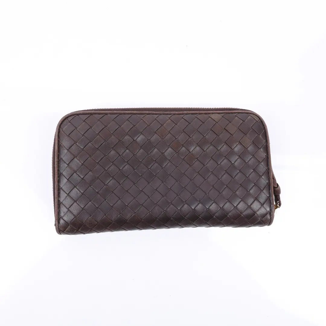 Bottega Veneta Intrecciato Brown Leather Wallet