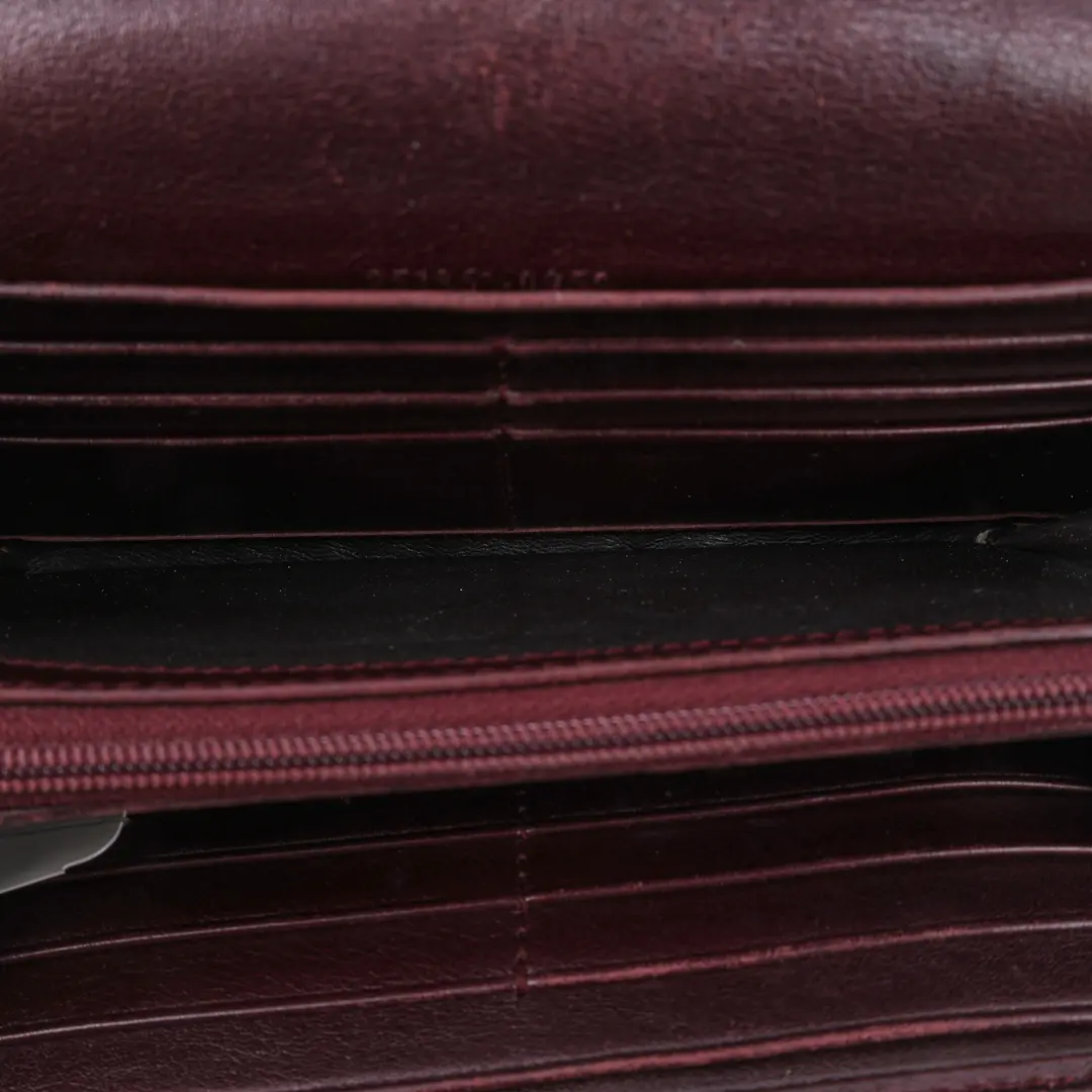 Gucci Lovely Guccissima Brown Leather Flap Wallet