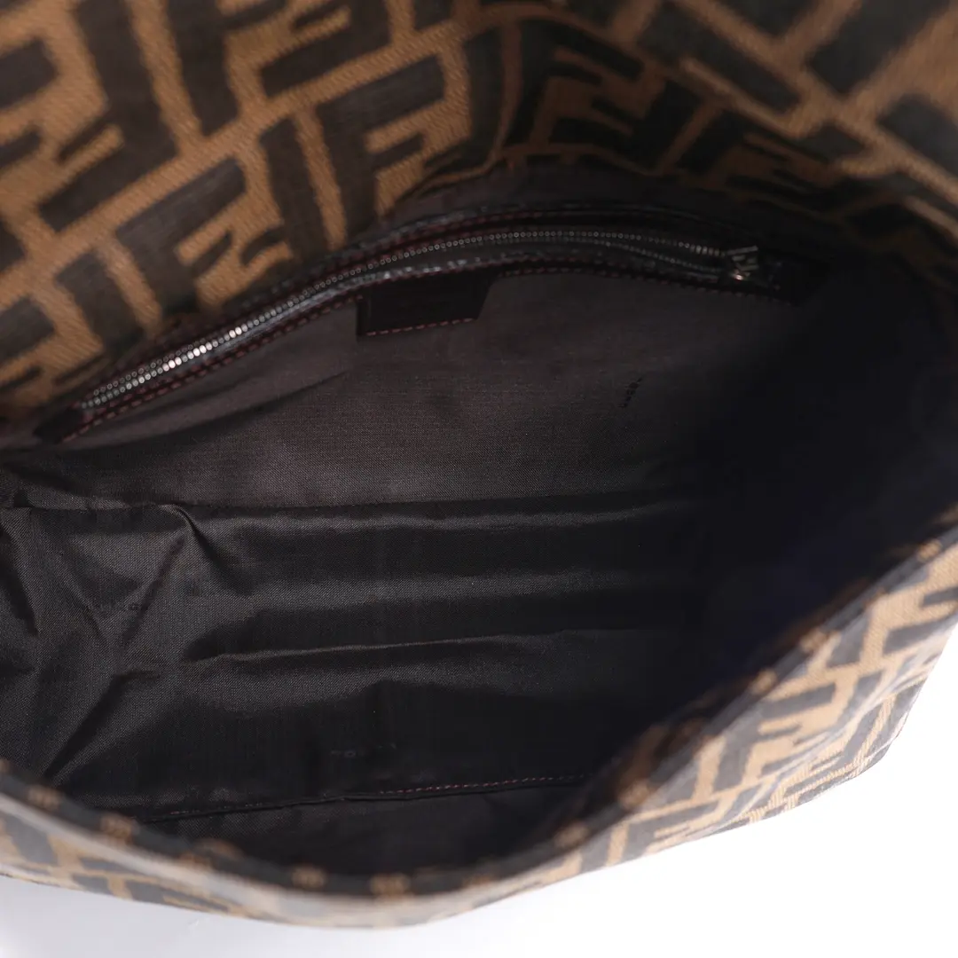 Fendi Baguette Brown Zucca Canvas Shoulder Bag
