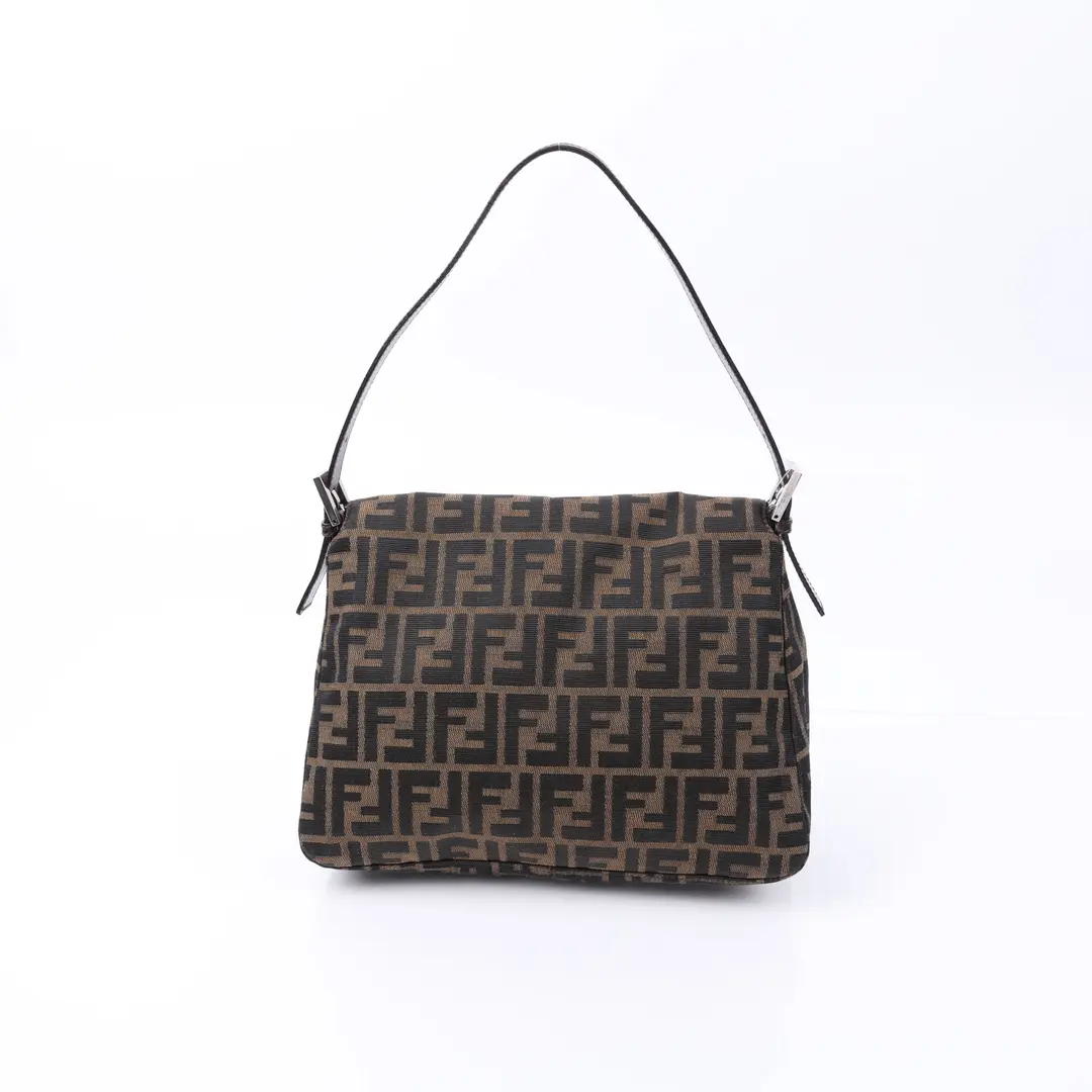 Fendi Baguette Brown Zucca Canvas Shoulder Bag