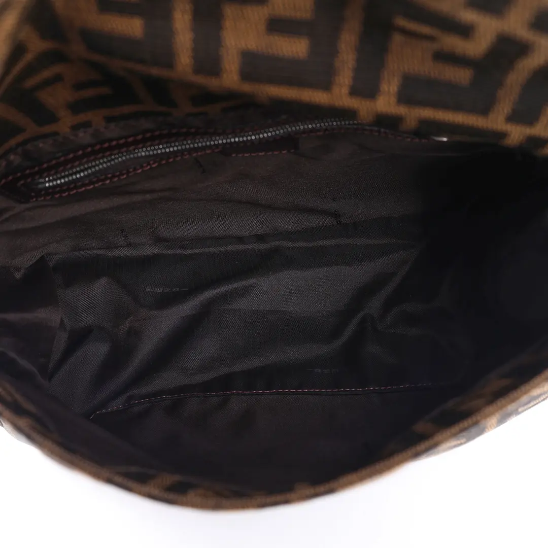 Fendi Baguette Brown Zucca Canvas Shoulder Bag
