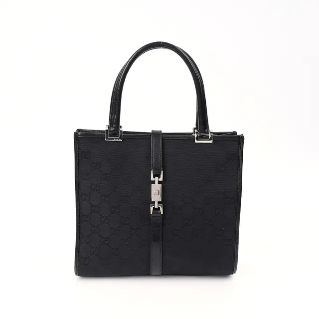 Gucci Jackie Black Canvas Tote Bag