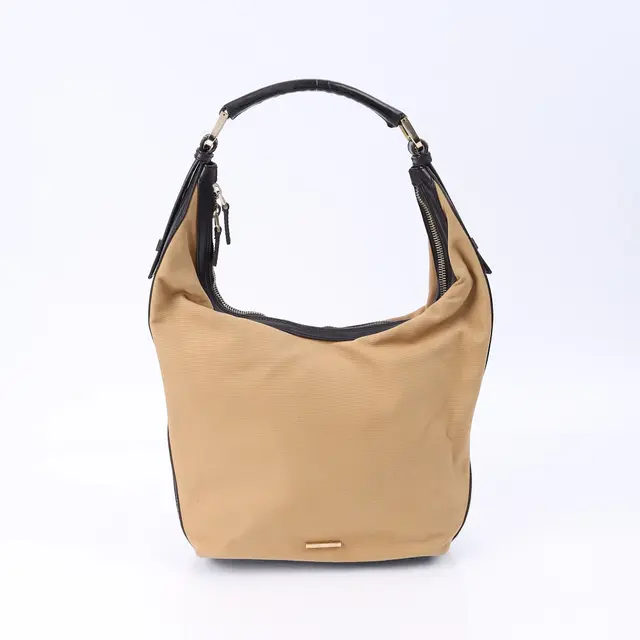 Gucci Web Hobo Beige Canvas Shoulder Bag