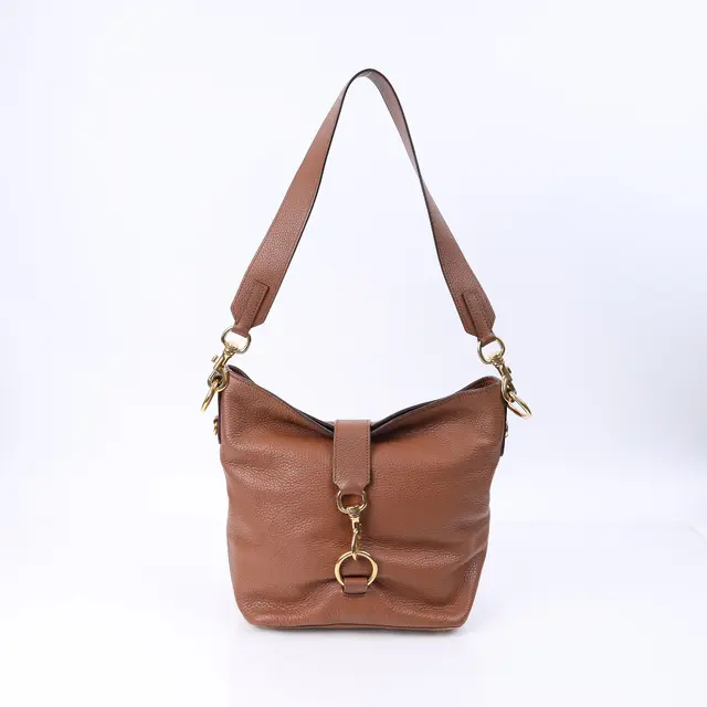 Miu Miu Vitello Daino Brandy Brown Leather Shoulder Bag