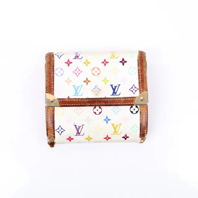 Louis Vuitton Elise White Multicolore Canvas Wallet