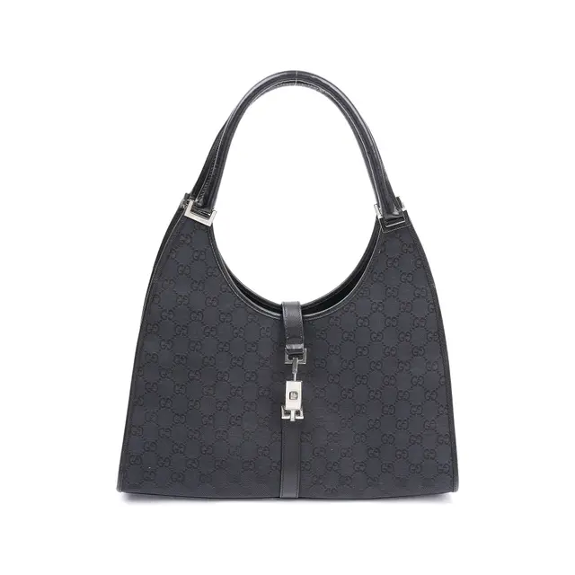 Gucci Jackie Black Canvas Shoulder Bag