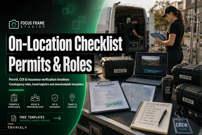 Don’t go on-location without this studio-grade checklist: permits, timelines and contingency roles