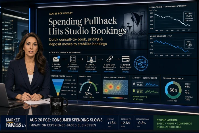 How to convert cautious consumers after July's spending pullback: quick consult-to-book, pricing, and deposit moves for studios