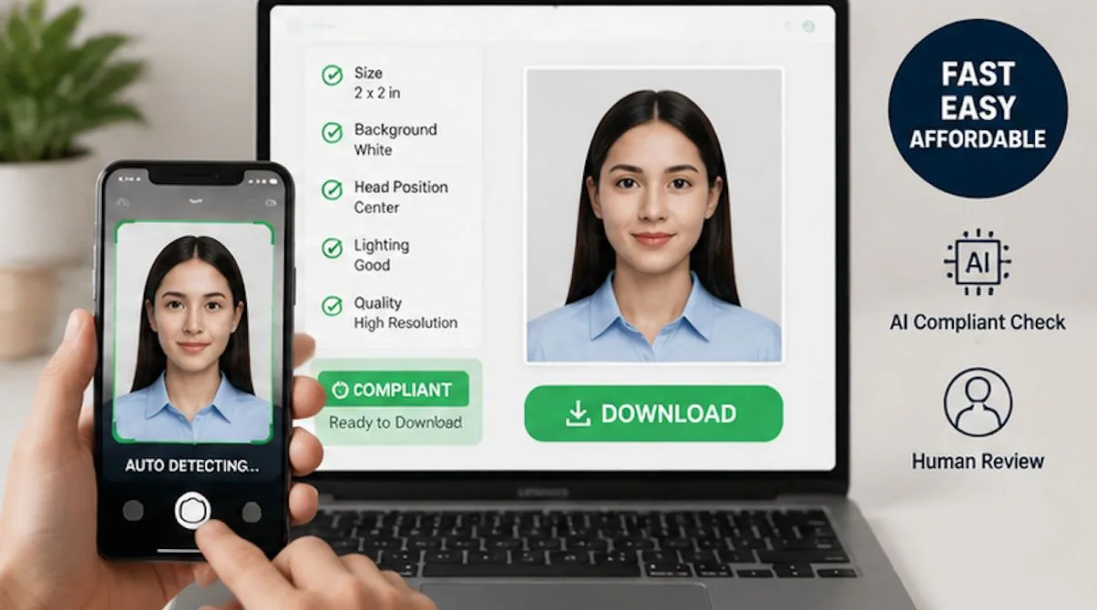Create passport photo online from home