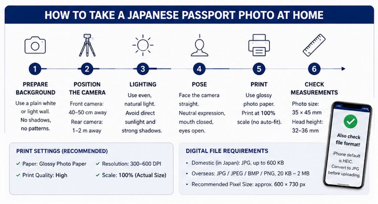 Common Japanese passport photo rejection reasons and fixes