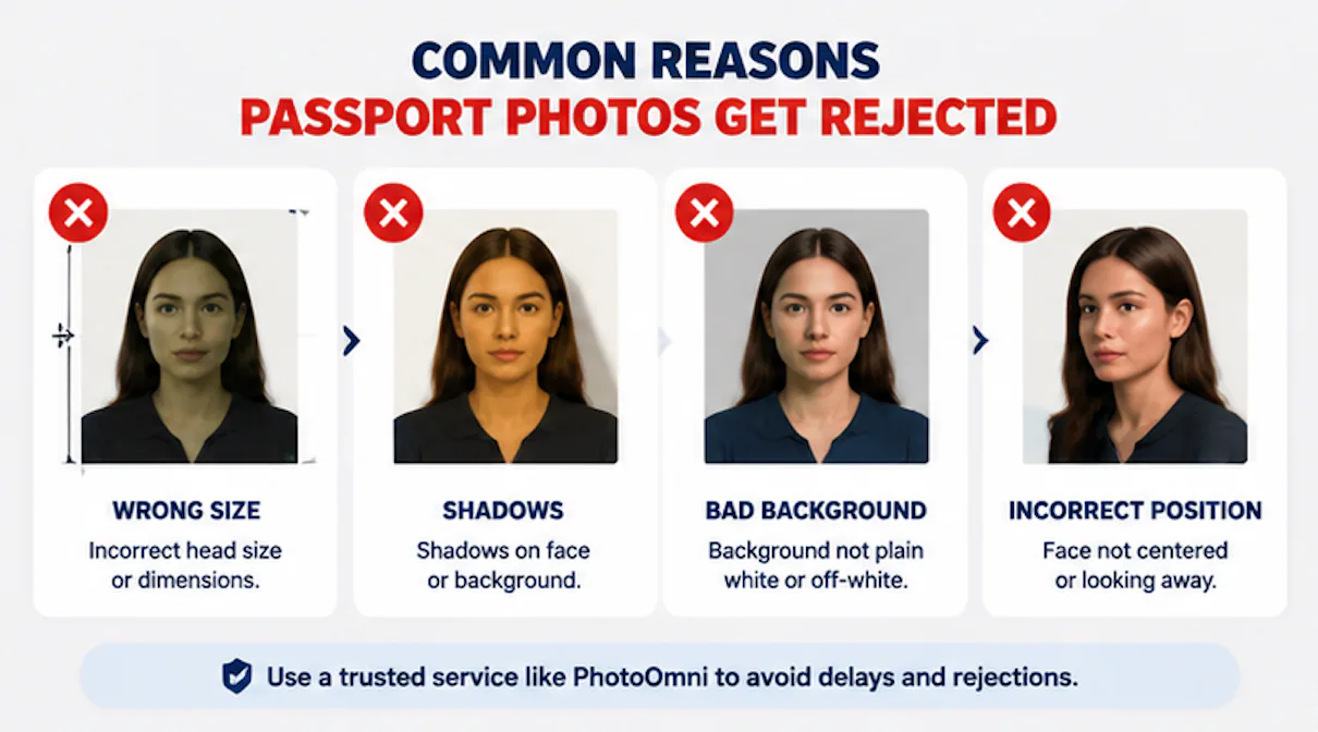 Häufige Gründe für die Ablehnung von Passfotos