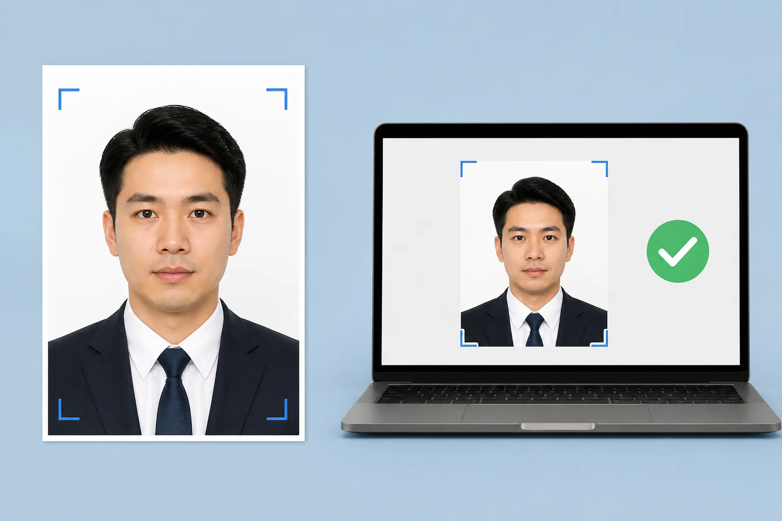 越南 eVisa 2比3竖版人像裁切与上传流程示例