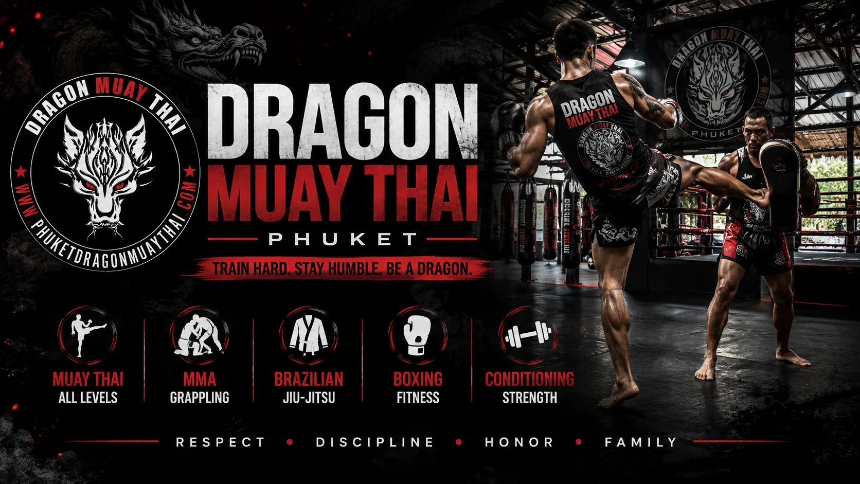 Dragon Muay Thai training camp on Soi Ta-iad Phuket