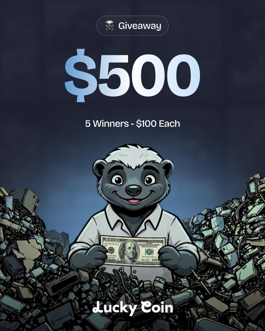 $500 LuckyCoin X Winify Community Giveaway 