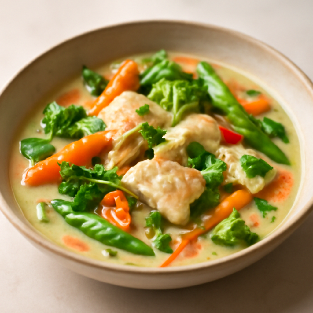 Thai Coconut Chicken with Fresh Vegetables