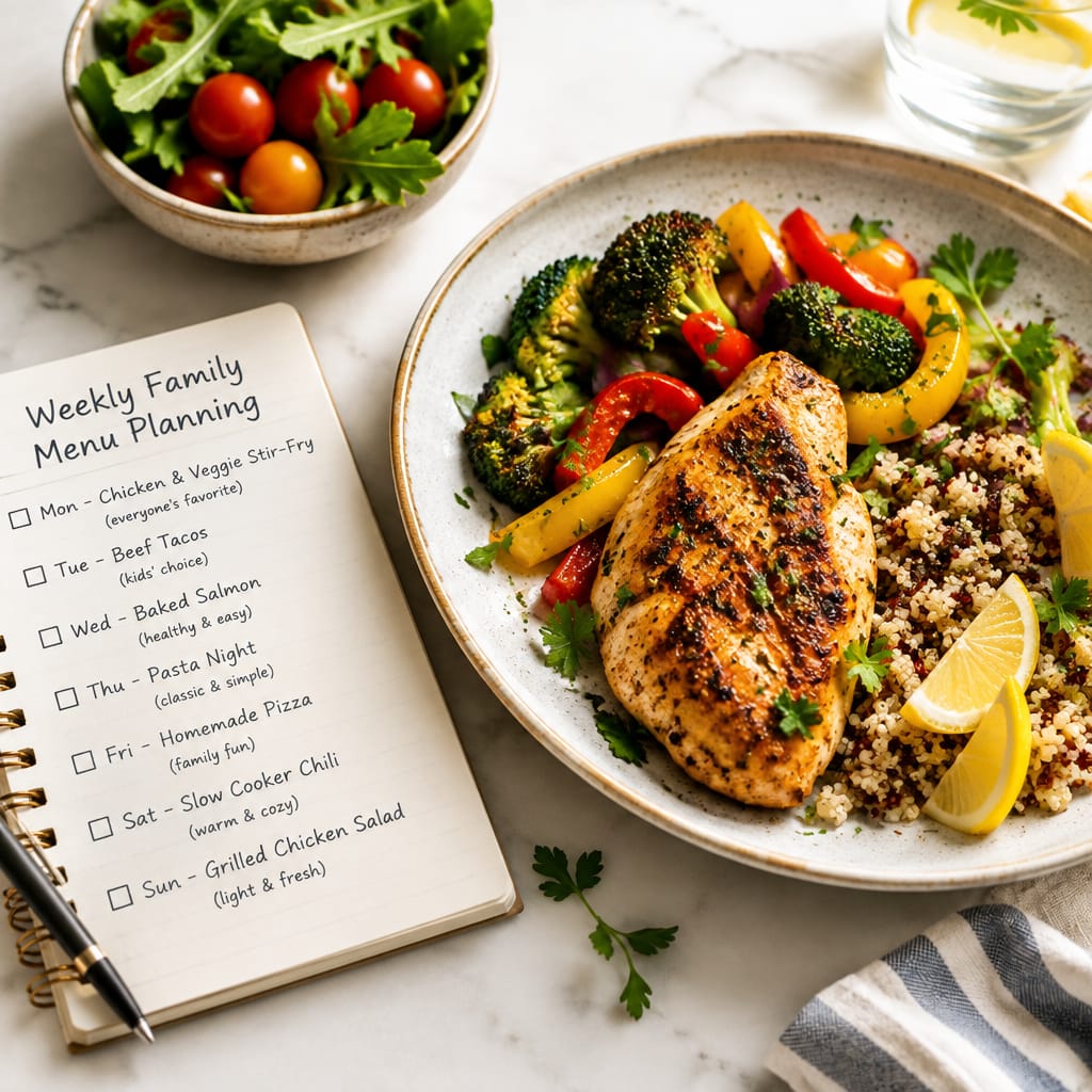 Weekly Family Menu Planning That Cuts Mealtime Stress