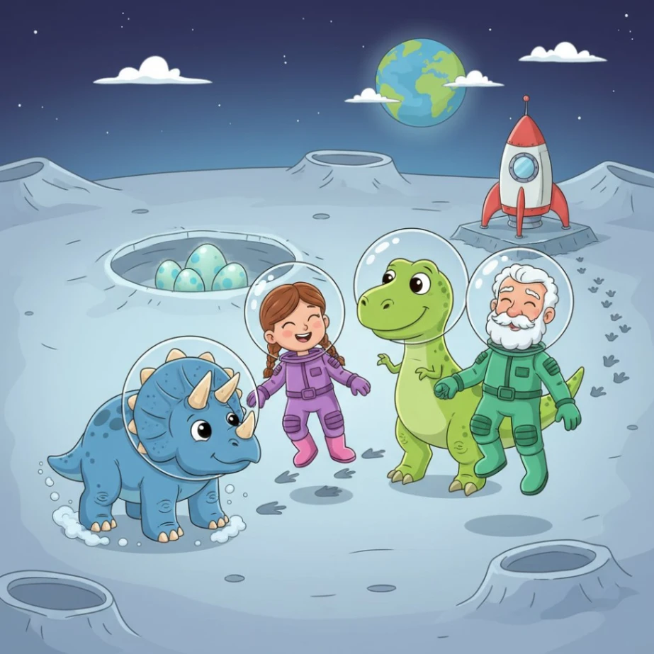 Image for Dinos on the Moon!