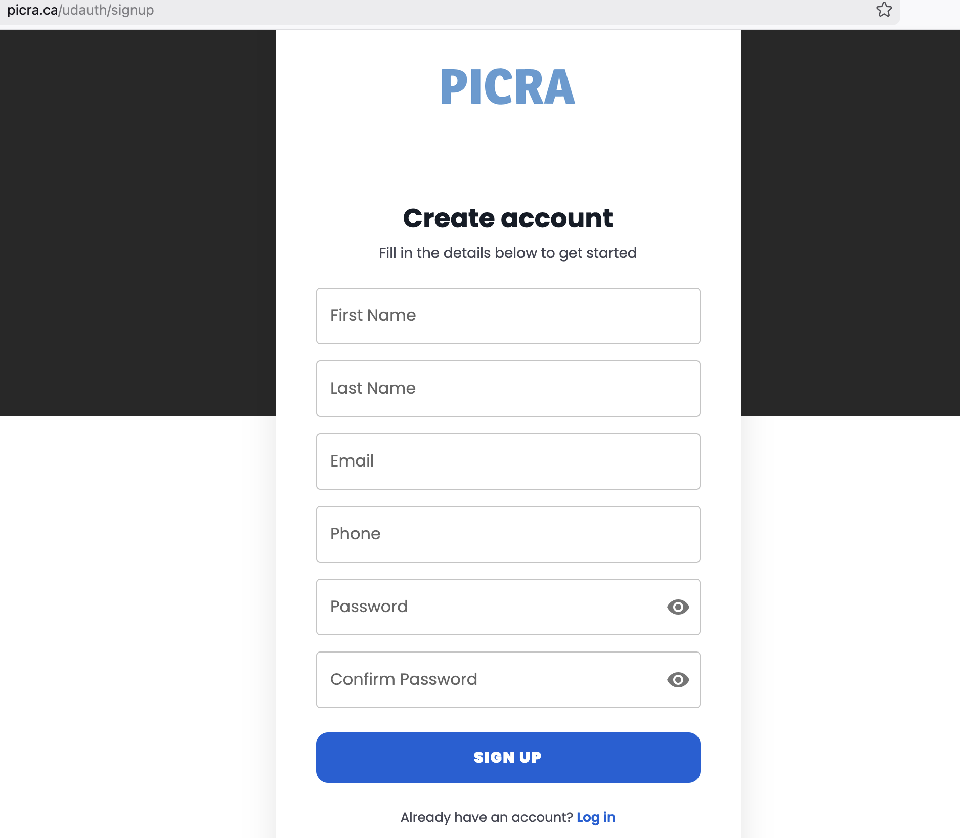 Create Account