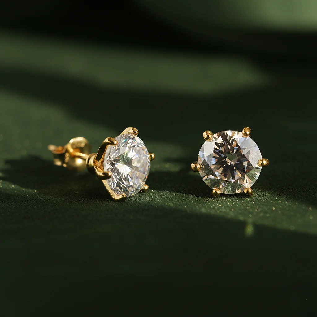 Kolczyki Moissanite Classic 6.5mm