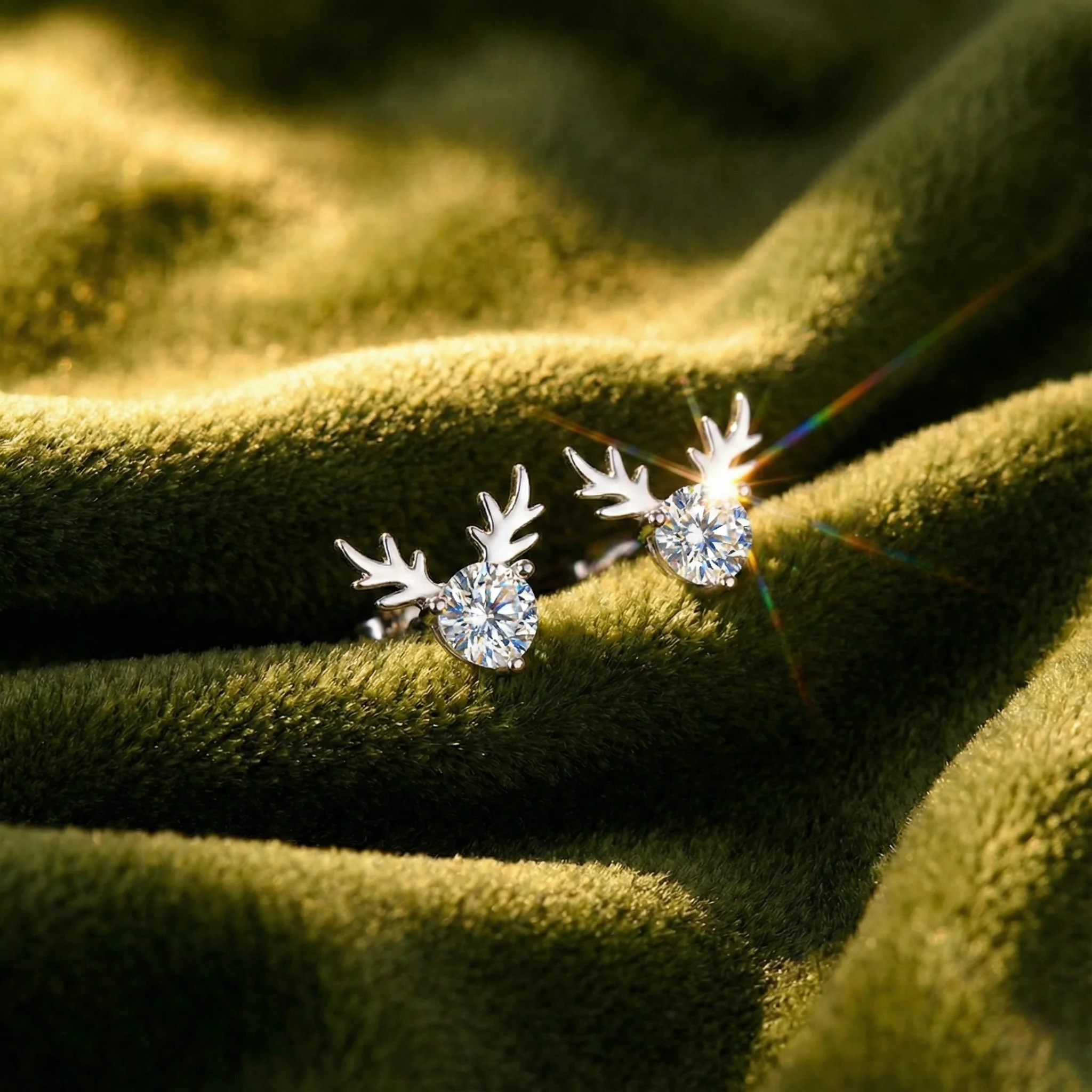 Kolczyki Sparkling Reindeer