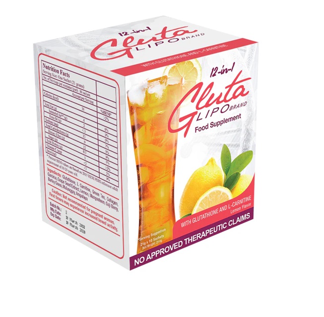 Gluta Lipo 12 in 1 Lemon Detox Juice 10 Sachets