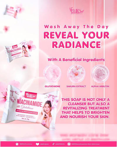 BMRS Niacinamide with Glutathione Premium Whitening Soap