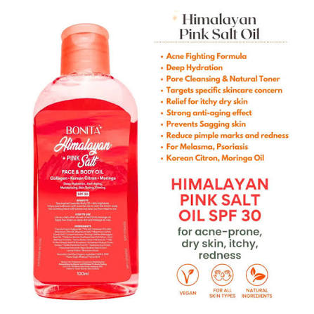 Bonita Himalayan Pink Salt Face & Body Oil 100ml