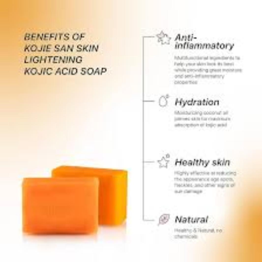 Kojie San Kojic Acid Soap Original Lightening Soap (65 g × 3 Bars)