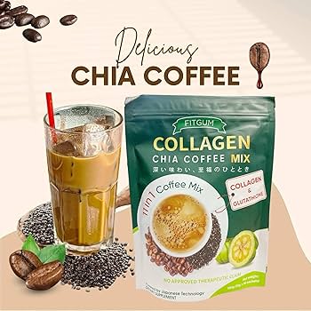 Fitgum Collagen Chia Coffee Mix
