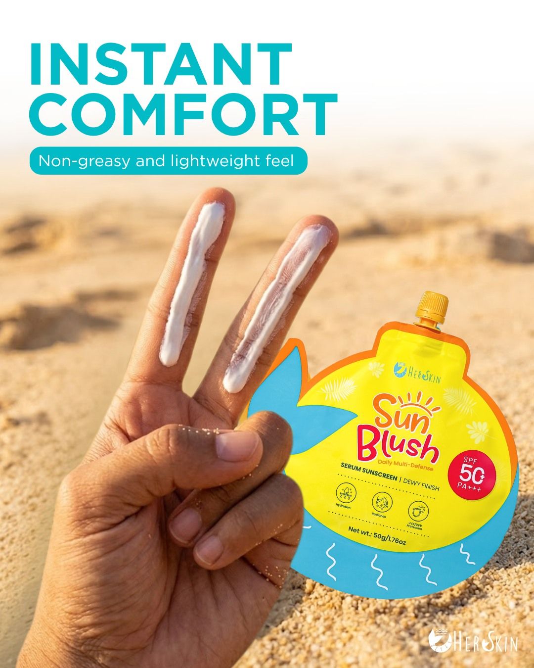 Herskin Sunblush Sunscreen SPF50 50g