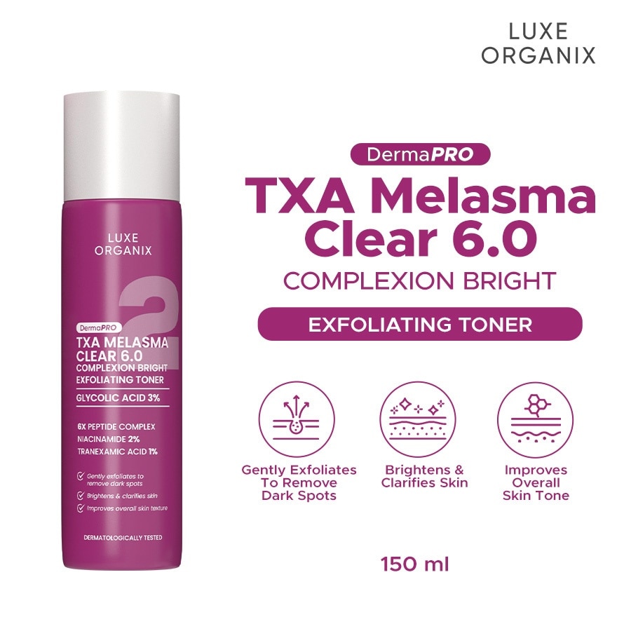 Luxe Organix, Derma PRO TXA Melasma Clear Exfoliating Toner 150ml