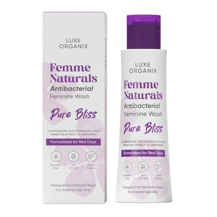 Luxe Organix, Femme Naturals Antibacterial Feminine Wash 120ml