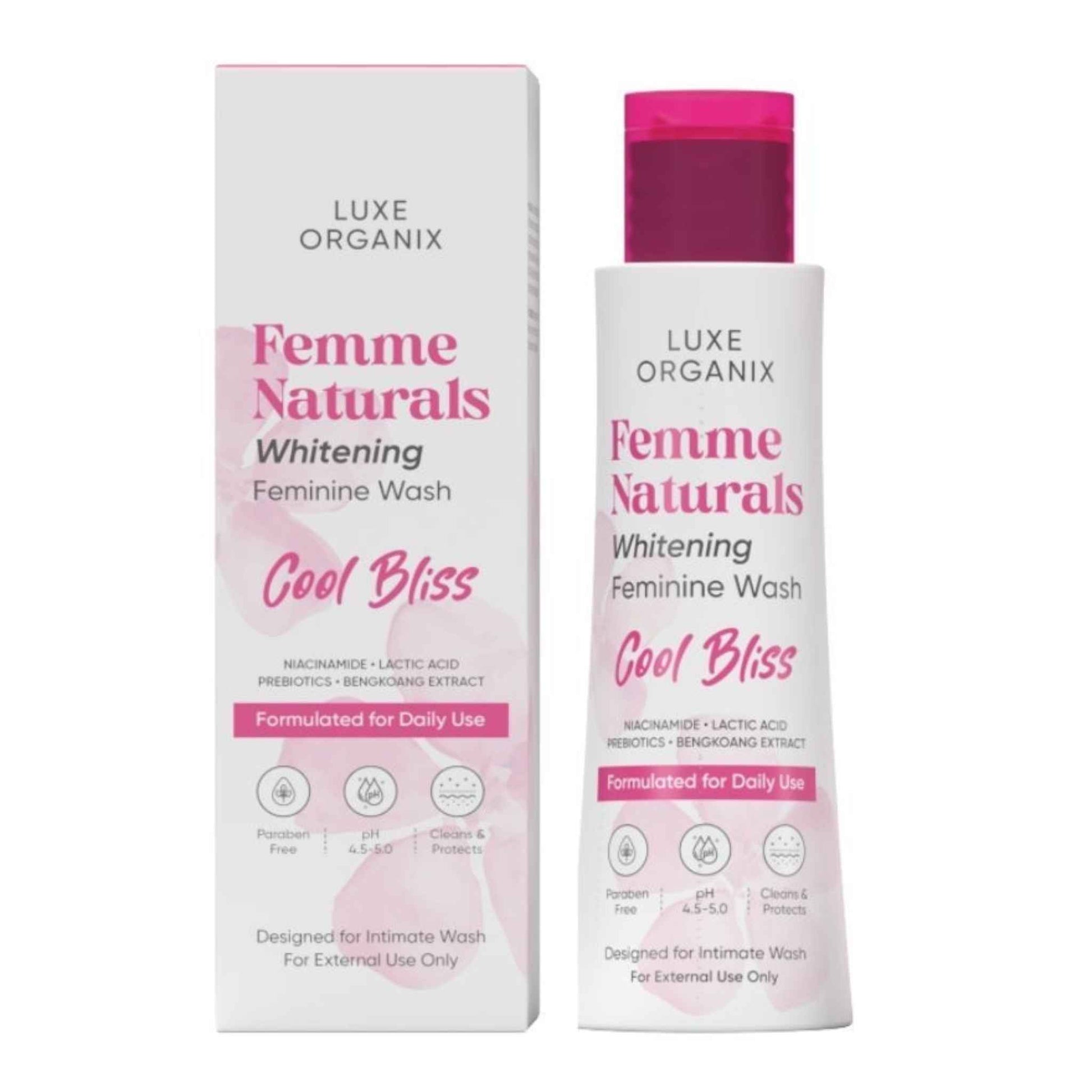 Luxe Organix, Femme Naturals Antibacterial Feminine Wash 120ml