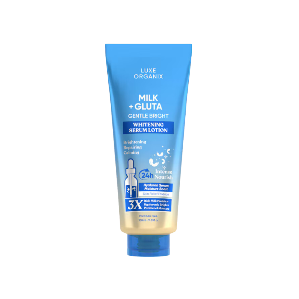 Luxe Organix, Milk + Gluta Gentle Bright Whitening Serum Lotion 350ml