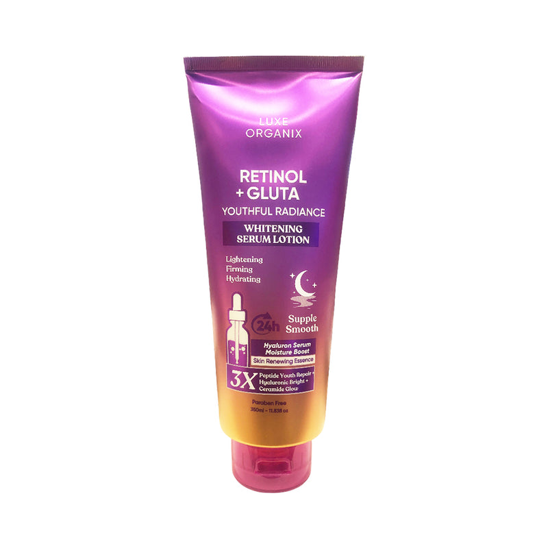 Luxe Organix, Retinol + Gluta Gentle Bright Whitening Serum Lotion 350ml