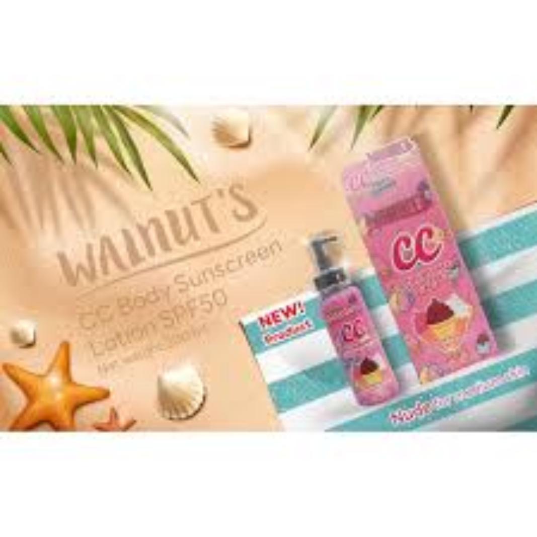 Walnut's CC Body Sunscreen Lotion SPF50 – Pink.