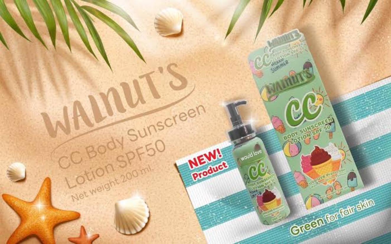 Walnut's Body Sunscreen Lotion SPF50 – Green