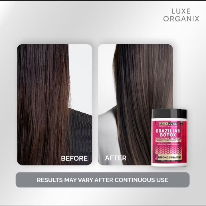 Luxe Organix KERA LUXE Daily Keratin Treatment Rebond Straight 700ml