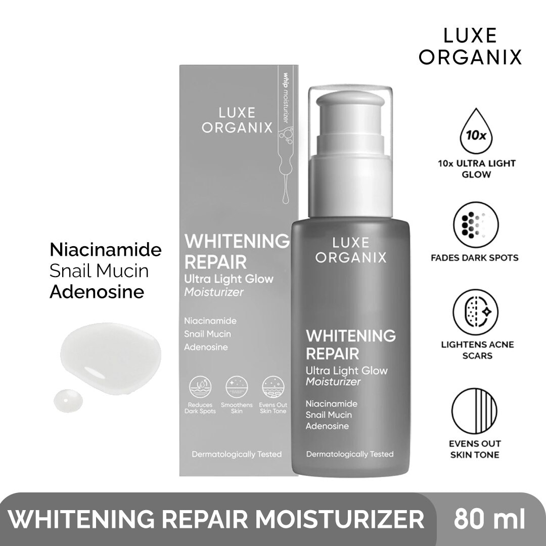 Luxe Organix, Whitening Repair Ultra Light Glow Moisturizer 80ml