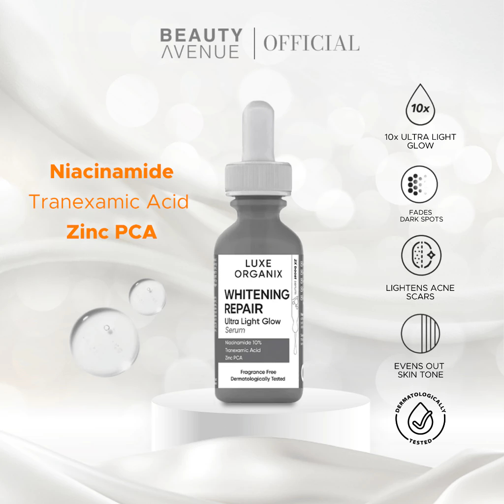 Luxe Organix, Whitening Repair Ultra Light Glow Serum 30ml