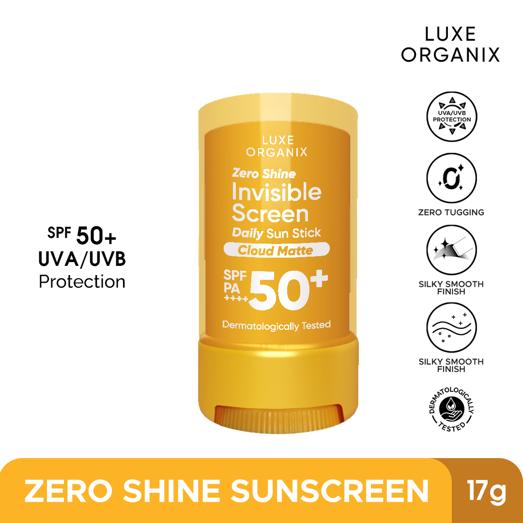 Luxe Organix, Zero Shine Invisible Screen Daily Sun Stick 17g