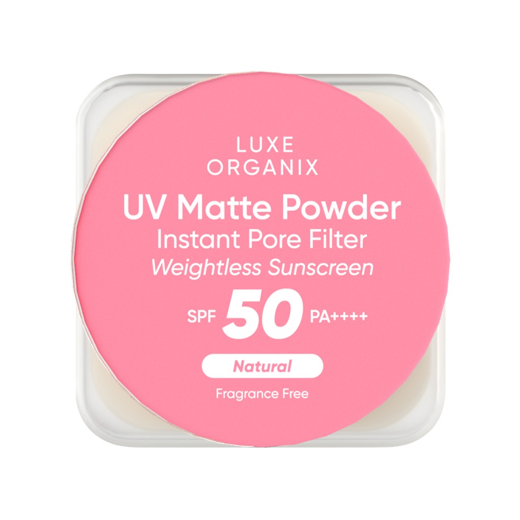 Luxe Organix, UV Matte Powder Instant Pore Filter Weightless Sunscreen SPF50 PA+15g Pink