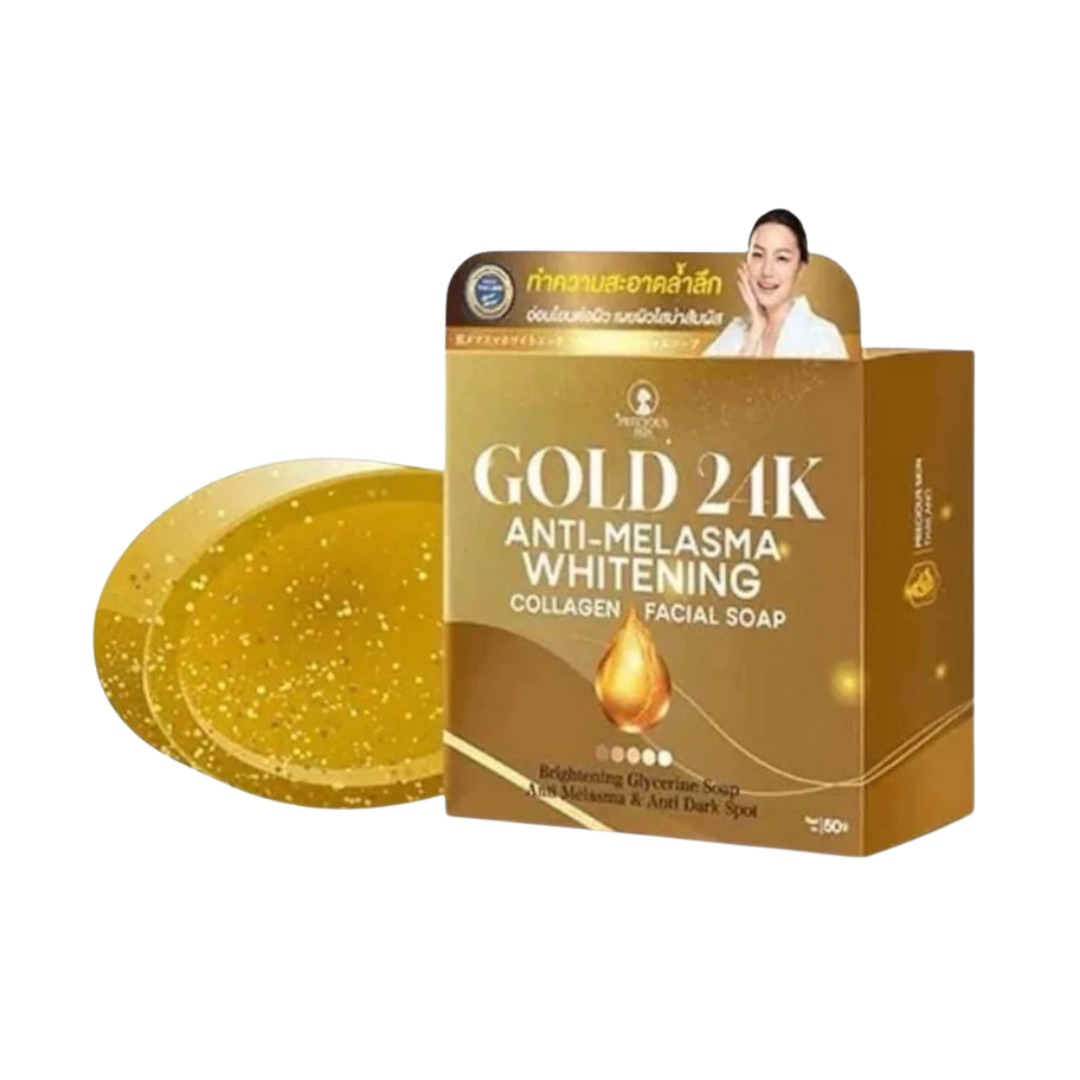 Precious Skin, Gold 24K Anti Melasma Whitening Collagen Soap 60g