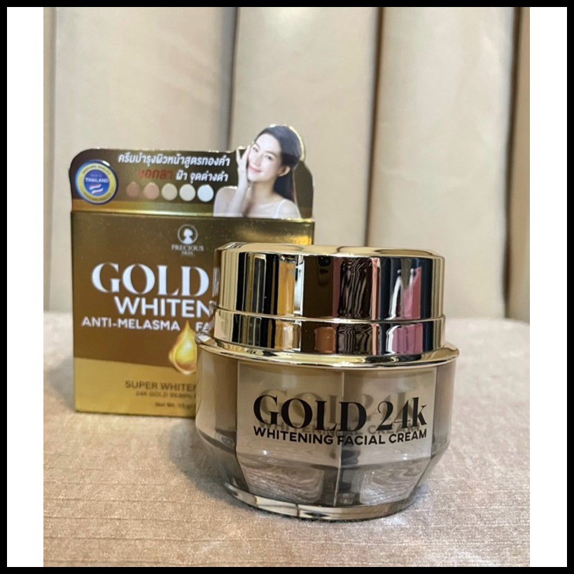 Precious Skin, Gold 24K Anti Melasma Whitening Facial Cream 15g