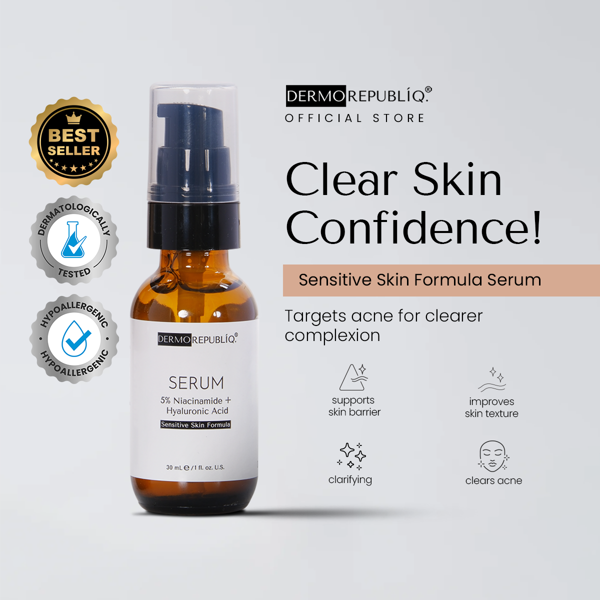 Dermorepubliq Serum 5% Niacinamide + Hyaluronic Acid