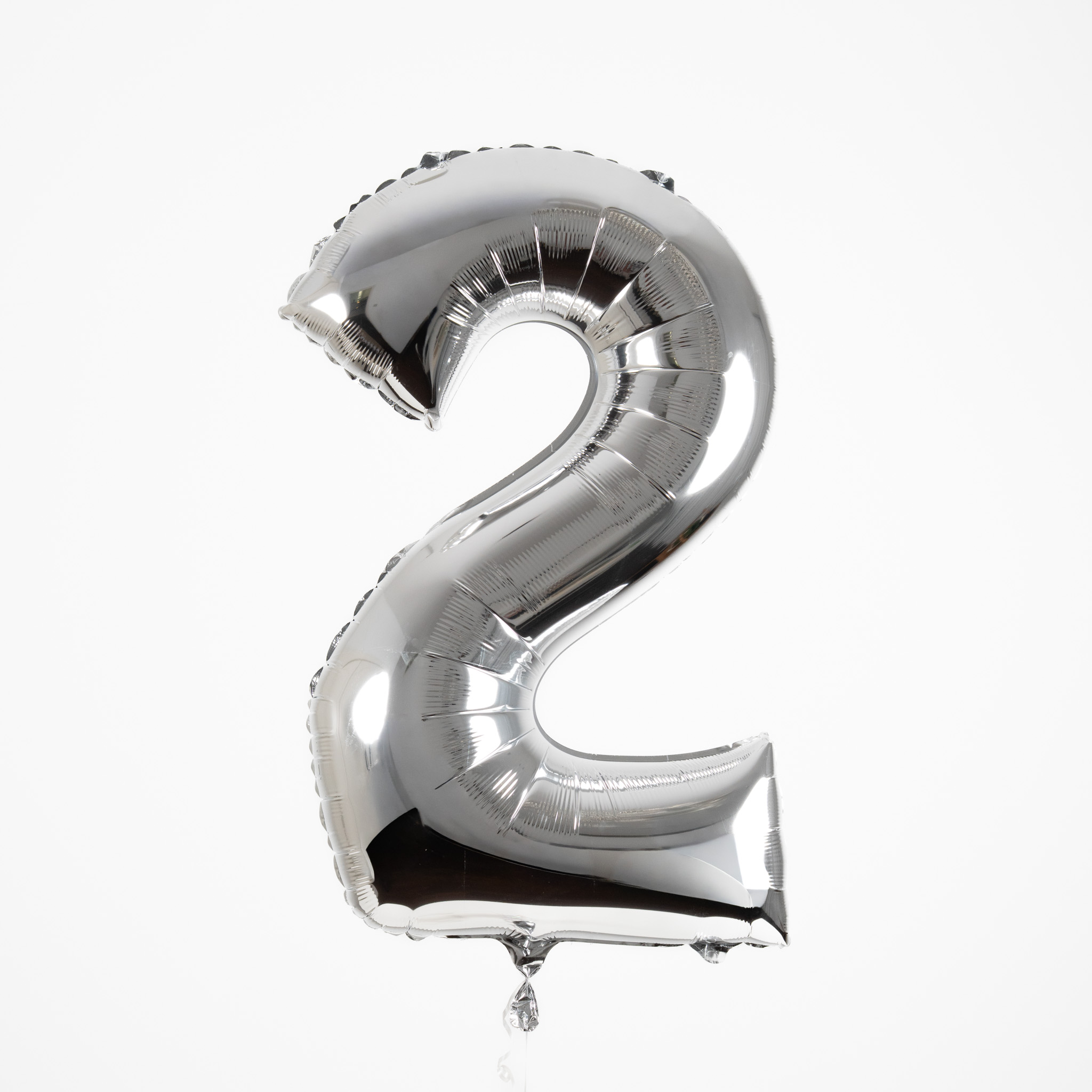 Silver Number 2 Balloon