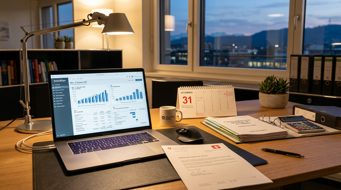 Clôture annuelle d'une PME suisse : le calendrier, les pièges et ce qui peut être automatisé